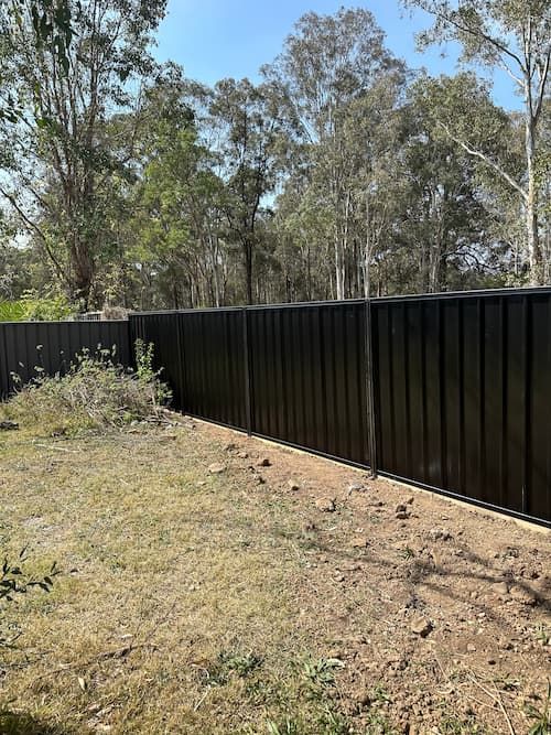 Night Sky Colorbond boundary fence — Mid Coast Boundary Fencing, NSW