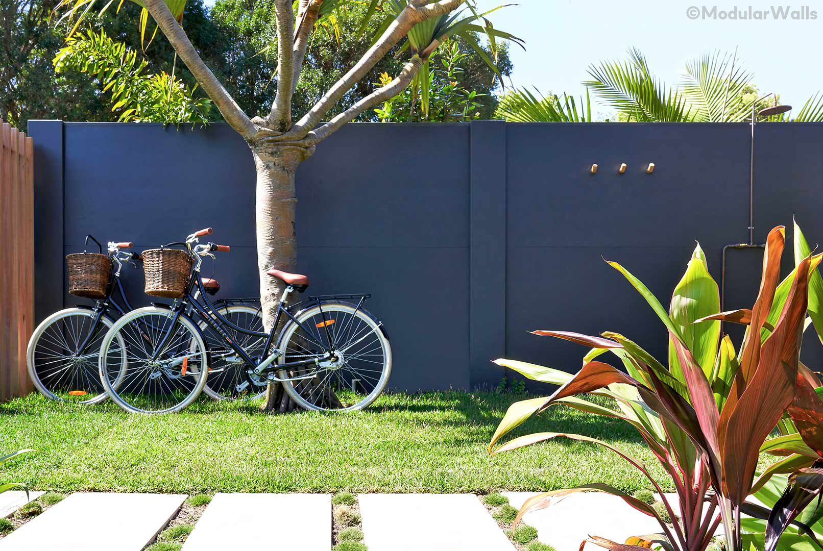 VogueWall modular wall feature — Mid Coast Boundary Fencing, NSW